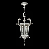 705440-4 Fine Art Lighting Beveled Arcs 22"W Square Pendant with Silver Leaf Finish