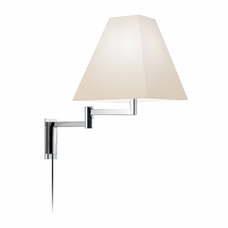 7070.01 Sonneman Modern Lighting Essentials Square Pin-up Swing Arm Sconce in Polished Chrome Finish