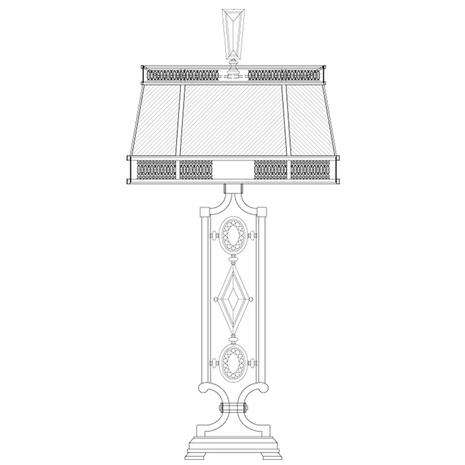 707210-2ST Fine Art Lamps Encased Gems Collection Table Lamp