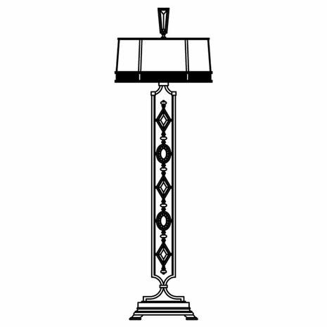 707720-2ST Fine Art Lamps Encased Gems Collection Floor Lamp