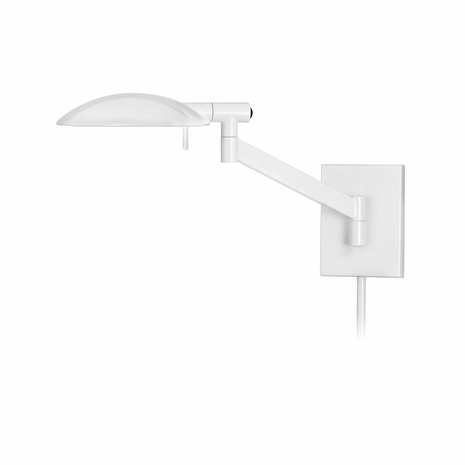 7085.60 Sonneman Modern Lighting Essentials Perch Pharmacy Swing Arm Wall Lamp in Gloss White Finish