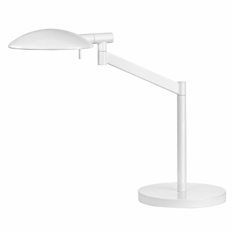 7087.60 Sonneman Modern Lighting Essentials Perch Pharmacy Swing Arm Table Lamp in Gloss White Finish