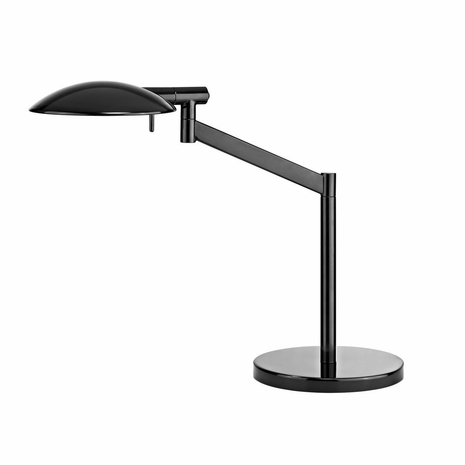 7087.62 Sonneman Perch Pharmacy Contemporary Swing Arm Table Lamp with Gloss Black Paint Finish