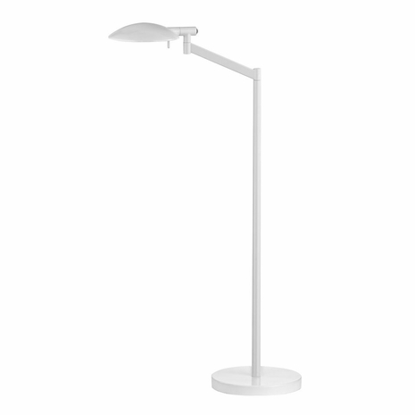 7088.60 Sonneman Modern Lighting Essentials Perch Pharmacy Swing Arm Floor Lamp in Gloss White Finish