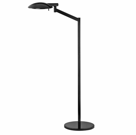 7088.62 Sonneman Modern Lighting Essentials Perch Pharmacy Swing Arm Floor Lamp in Gloss Black Finish