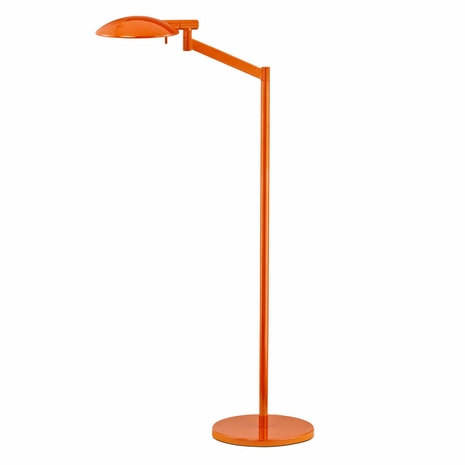 7088.68 Sonneman Perch Pharmacy Contemporary Swing Arm Floor Lamp with Gloss Orange Paint Finish