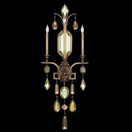 710450-1ST Fine Art Lamps Encased Gems 49"H Sconce with Bronze Finish
