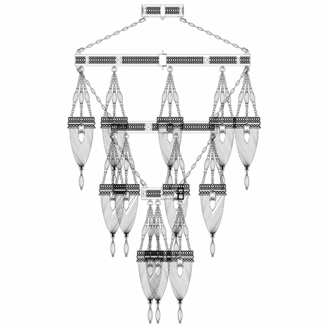 710840-6ST Fine Art Lamps Scheherazade Collection Pendant