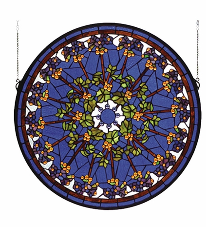 71269 Meyda Tiffany Violet Rosette Medallion Window