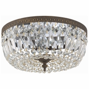 714-EB-CL-MWP Crystorama Crystorama 3 Light English Bronze Hand Cut Crystal Flush Mount