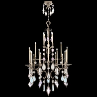 714040-1ST Fine Art Lamps Encased Gems 53"W Round Chandelier with Silver Finish