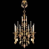 714640-1ST Fine Art Lamps Encased Gems 53"W Round Chandelier with Gold Finish