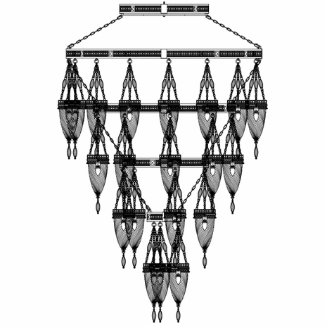 717340-4ST Fine Art Lamps Scheherazade Collection Pendant