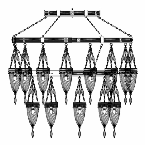 717540-5ST Fine Art Lamps Scheherazade Collection Pendant