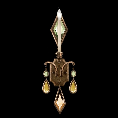 717850-1ST Fine Art Lamps Encased Gems 29"H Sconce with Bronze Finish
