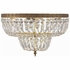 718-OB-CL-MWP Crystorama Crystorama 4 Light Clear Hand Cut Olde Brass Flush Mount
