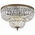 718-OB-CL-MWP Crystorama Crystorama 4 Light Clear Hand Cut Olde Brass Flush Mount