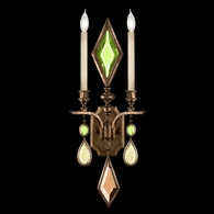 718150-1ST Fine Art Lamps Encased Gems 29"H Sconce with Bronze Finish