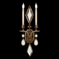 718150-3ST Fine Art Lamps Encased Gems 29"H Sconce with Bronze Finish