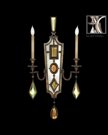 726650-1ST Fine Art Lamps Encased Gems Collection Sconce