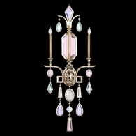 726950-1ST Fine Art Lamps Encased Gems 49"H Sconce with Silver Finish
