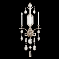 726950-3ST Fine Art Lamps Encased Gems 49"H Sconce with Silver Finish