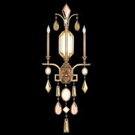 727050-1ST Fine Art Lamps Encased Gems 49"H Sconce with Gold Finish