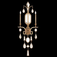 727050-3ST Fine Art Lamps Encased Gems 49"H Sconce with Gold Finish