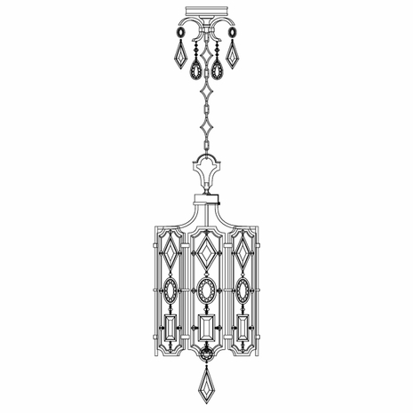 727840-2ST Fine Art Lamps Encased Gems Collection Lantern
