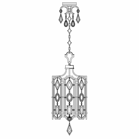 728040-3ST Fine Art Lamps Encased Gems Collection Lantern