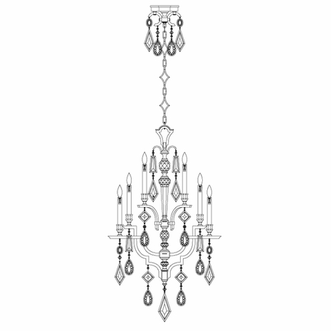 728140-2ST Fine Art Lamps Encased Gems Collection Chandelier