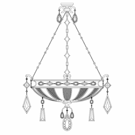 728540-2ST Fine Art Lamps Encased Gems Collection Pendant