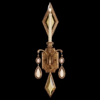 728850-1ST Fine Art Lamps Encased Gems 29"H Sconce with Gold Finish