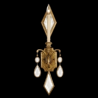 728850-3ST Fine Art Lamps Encased Gems 29"H Sconce with Gold Finish