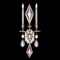 729050-1ST Fine Art Lamps Encased Gems 29"H Sconce with Silver Finish