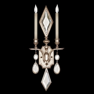 729050-3ST Fine Art Lamps Encased Gems 29"H Sconce with Silver Finish