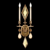 729150-1ST Fine Art Lamps Encased Gems 29"H Sconce with Gold Finish