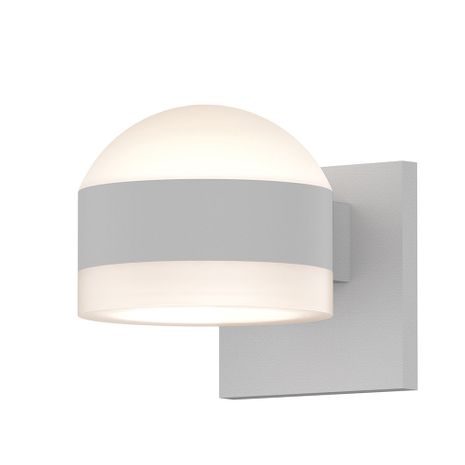 7302.DL.FW.98-WL Sonneman REALS Inside-Out Up/Down LED Sconce with Textured White Finish