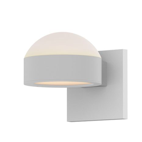 7302.DL.PL.98-WL Sonneman REALS Inside-Out Up/Down LED Sconce with Textured White Finish