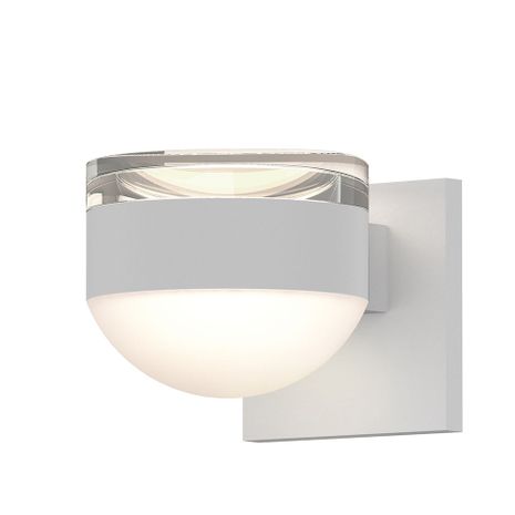 7302.FH.DL.98-WL Sonneman REALS Inside-Out Up/Down LED Sconce with Textured White Finish