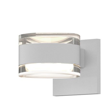 7302.FH.FH.98-WL Sonneman REALS Inside-Out Up/Down LED Sconce with Textured White Finish