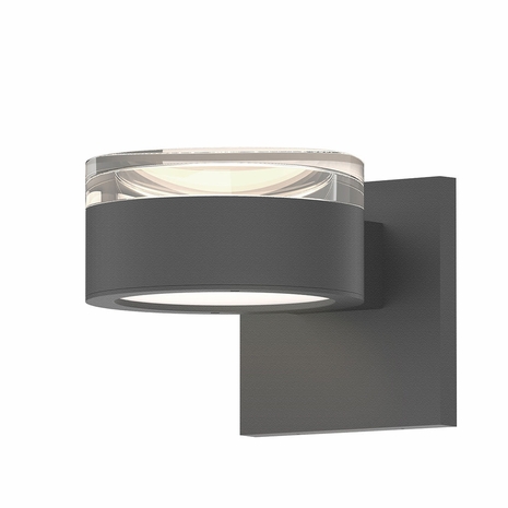 7302.FH.PL.74-WL Sonneman REALS Inside-Out Up/Down LED Sconce with Textured Gray Finish