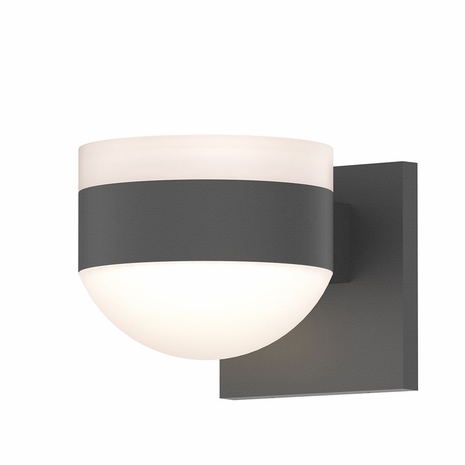 7302.FW.DL.74-WL Sonneman REALS Inside-Out Up/Down LED Sconce with Textured Gray Finish