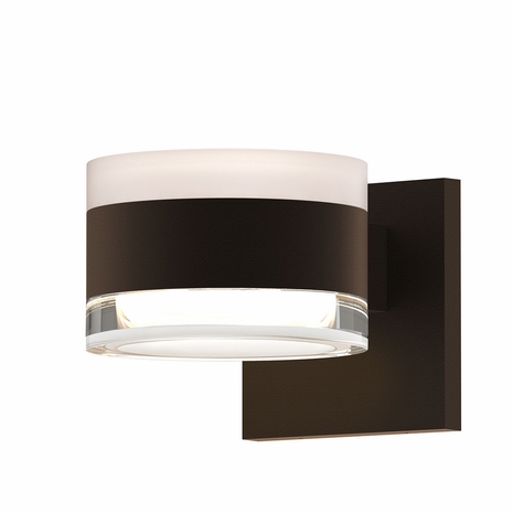 7302.FW.FH.72-WL Sonneman REALS Inside-Out Up/Down LED Sconce with Textured Bronze Finish