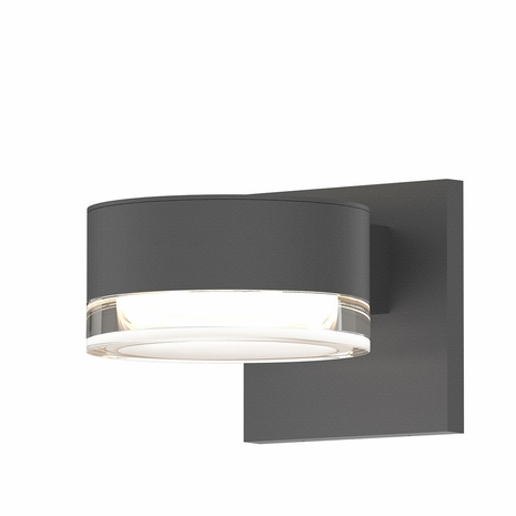 7302.PL.FH.74-WL Sonneman REALS Inside-Out Up/Down LED Sconce with Textured Gray Finish