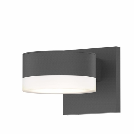 7302.PL.FW.74-WL Sonneman REALS Inside-Out Up/Down LED Sconce with Textured Gray Finish