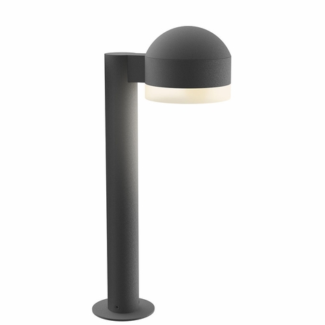 7303.DC.FW.74-WL Sonneman REALS Inside-Out 16" LED Path Light Bollard with Textured Gray Finish