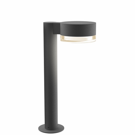 7303.PC.FH.74-WL Sonneman REALS Inside-Out 16" LED Path Light Bollard with Textured Gray Finish