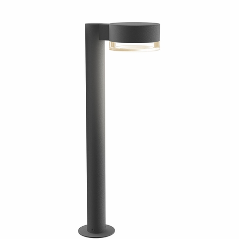 7304.PC.FH.74-WL Sonneman REALS Inside-Out 22" LED Path Light Bollard with Textured Gray Finish
