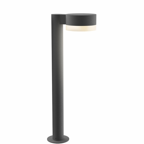 7304.PC.FW.74-WL Sonneman REALS Inside-Out 22" LED Path Light Bollard with Textured Gray Finish